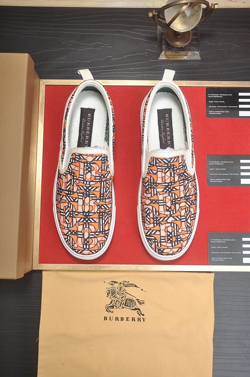 Burberry Patterned Slip-On Sneakers