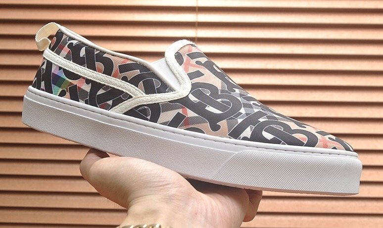 Burberry Patterned Slip-On Sneakers