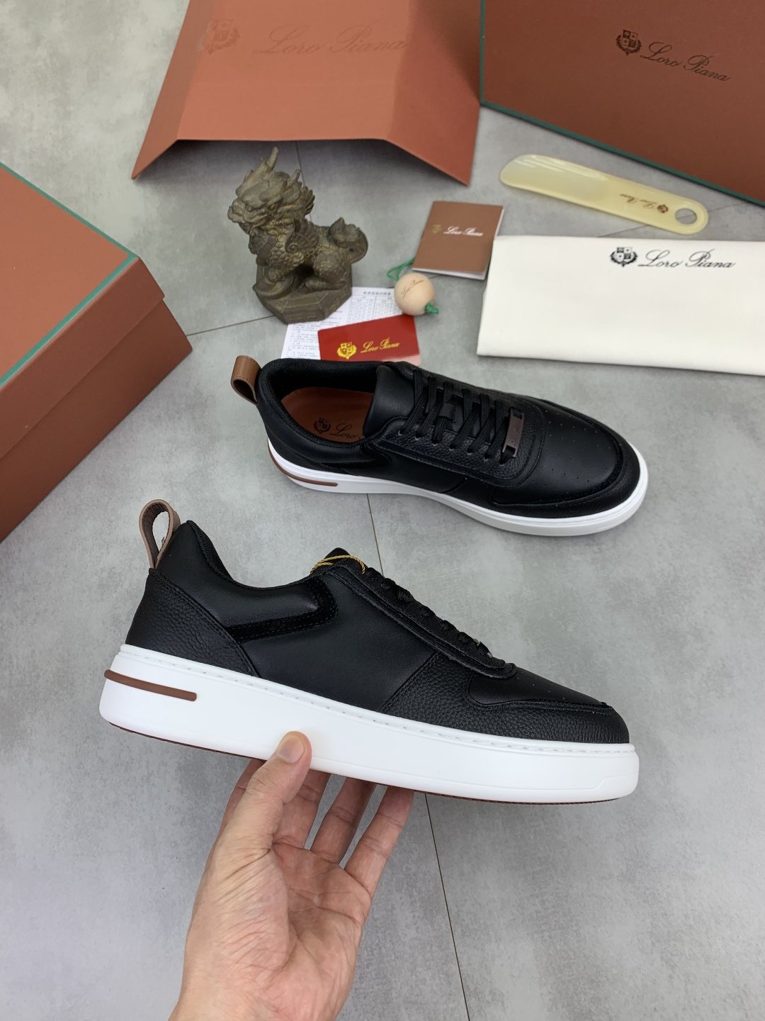 Loro Piana Paneled Low-Top Sneakers
