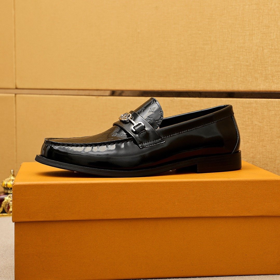 Louis Vuitton Embossed Buckle Loafers - Low-Profile Sole