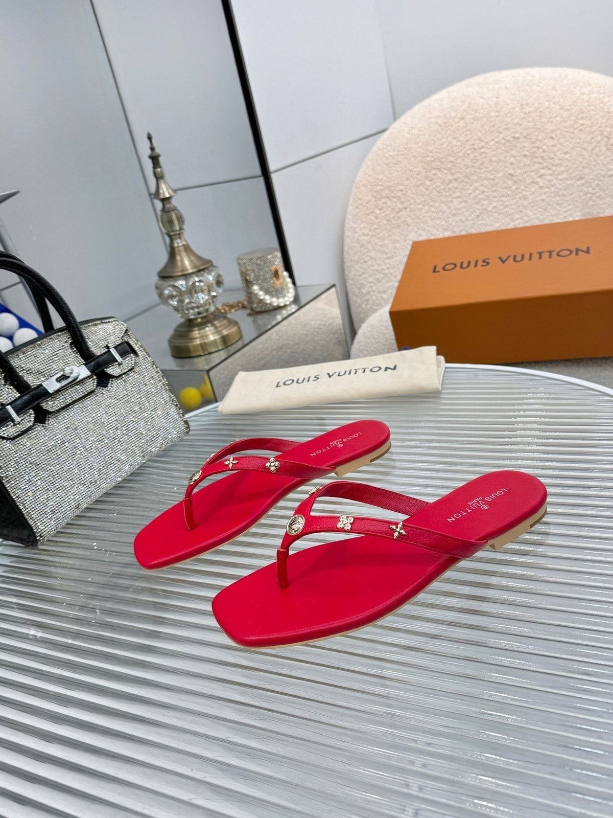 Louis Vuitton Metal-Detail Thong Sandals