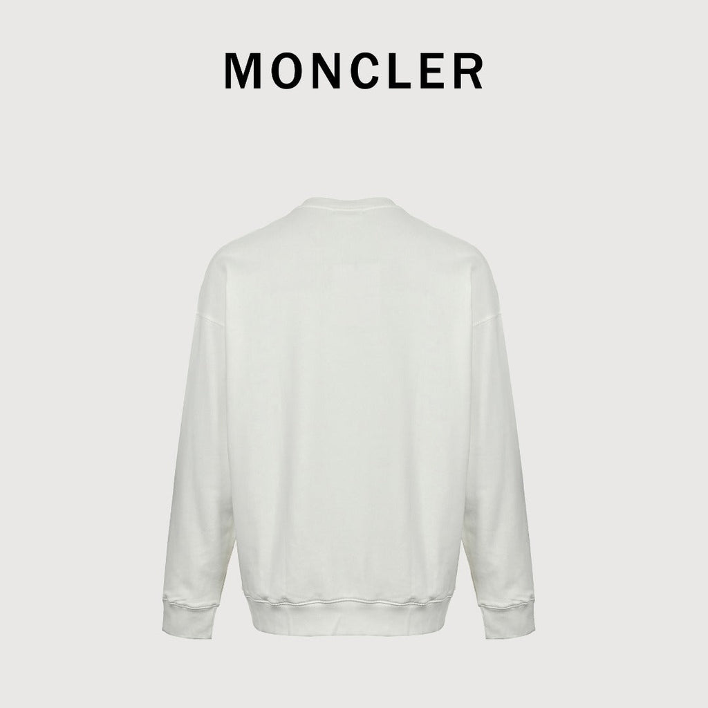 Moncler 26SS Collar Arc Letter Logo Crew Neck Sweatshirt