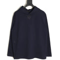 Prada PRD Neck-Label Relaxed Pullover Hoodie - Navy