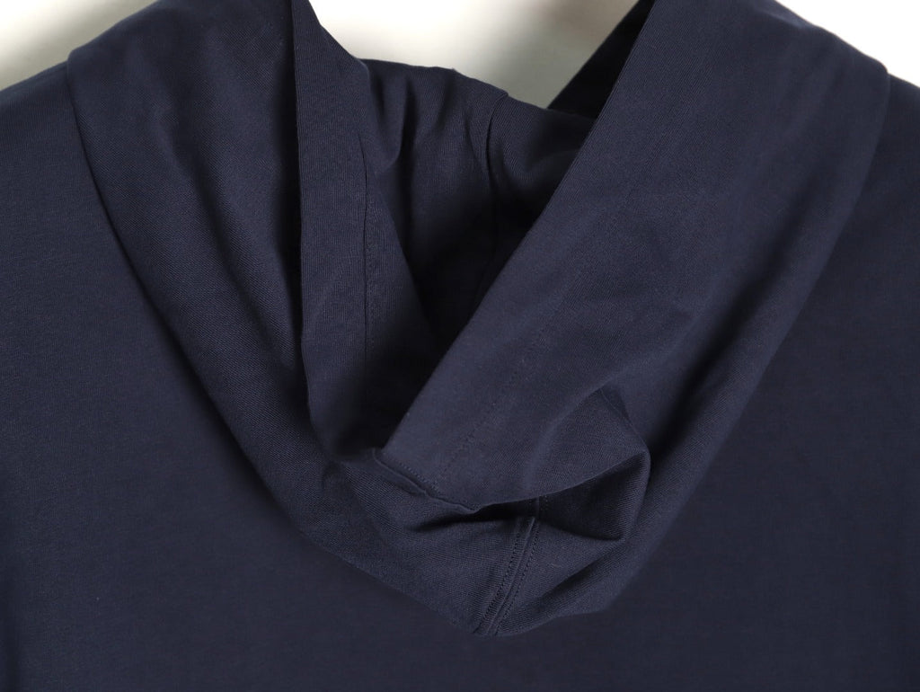 Prada PRD Neck-Label Relaxed Pullover Hoodie - Navy