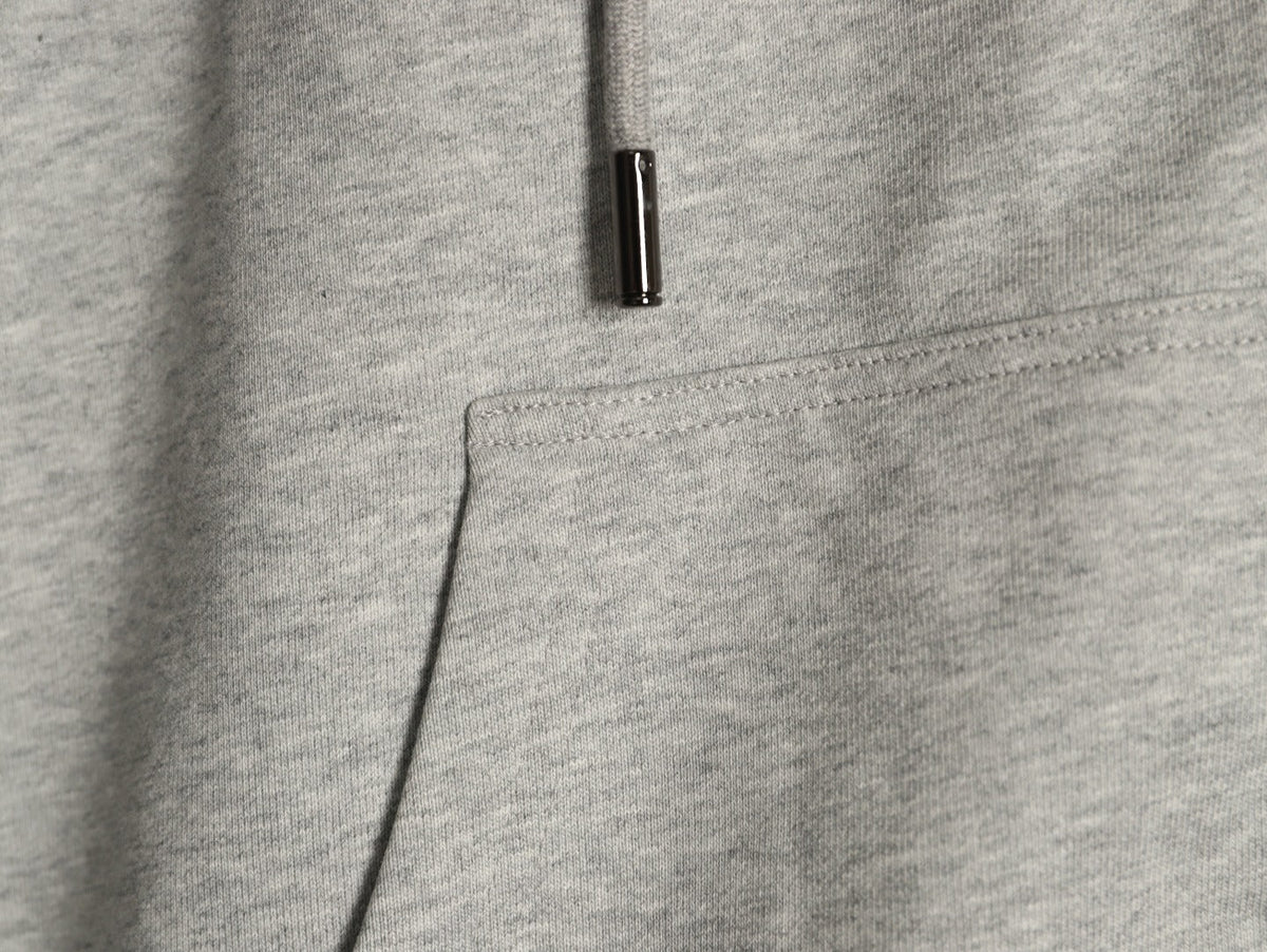 Burberry Logo-Detail Check-Panel Hooded Zip Jacket - Light Gray