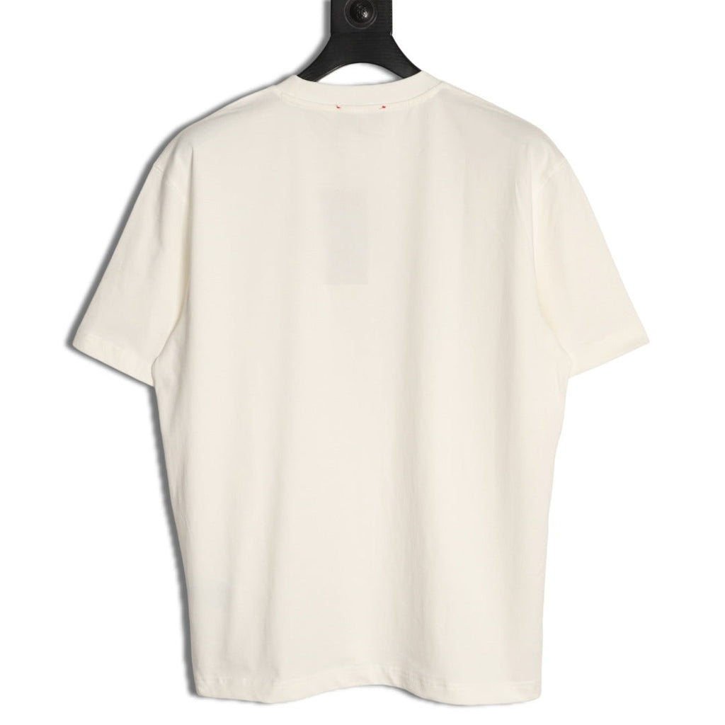 Gucci Interlocking-G Square Lettering T-Shirt - Cream and Black